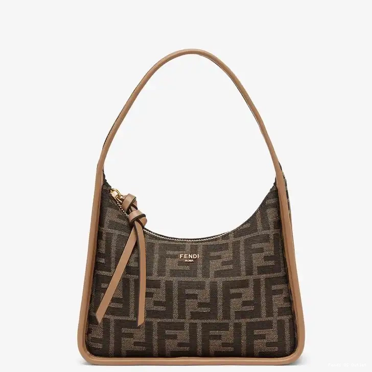 Affordable HOT Fabric In FF Fendi Motif Mini Brown Fendessence Bag 0630